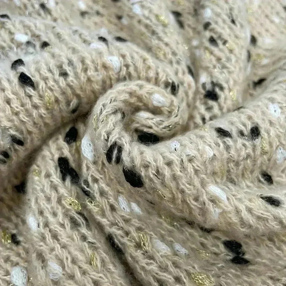 Multicolor Casual Women's Marled Knit Drop Shoulder Sweater - Picture 4 of 6